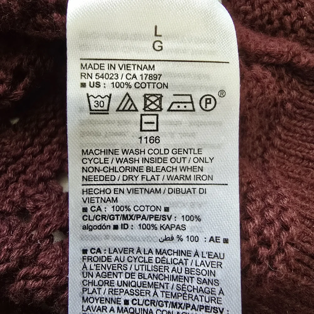 Old Navy Dark Brown Crochet Cropped Tank Top Women’s L Summer Boho Knit Top - Picture 6 of 7
